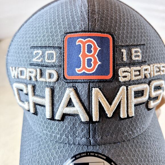 Boston Red Sox New Era 39Thirty 2018 World Series Champs Cap Hat OSFM - Picture 2 of 11